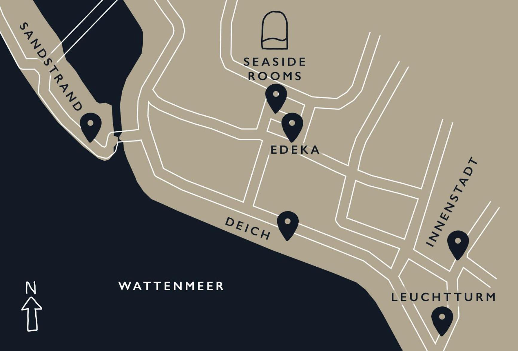 Seaside Rooms - Design-Apartment Mit Balkon & Parkplatz - Inklusive Strandkorb Direkt Am Wasser Und Spa & Sauna Saisonal 比苏姆 外观 照片